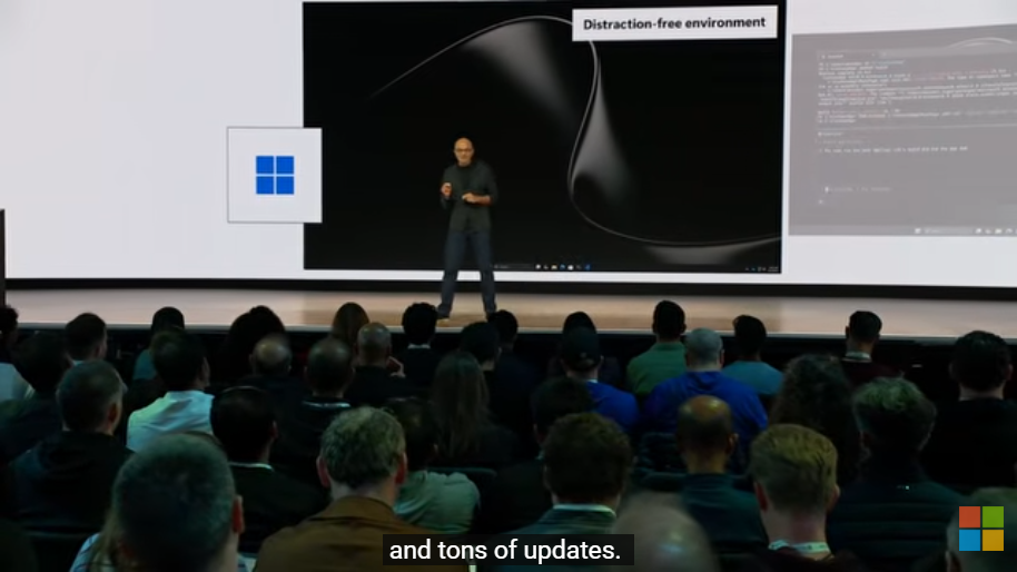 Satya Nadella en la apertura oficial de Microsoft Build 2026.